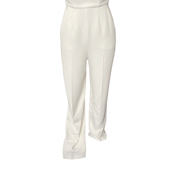 NWT SALONI Sabine Embellished Bow Cady Jumpsuit In Ivory - Picture 7 of 15